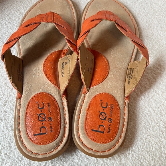 BOC Born Orange Braided Thong Sandals Flip Flops Women’s Size 9 - Picture 4 of 14